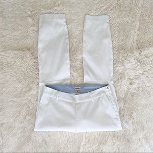 Hatley white slim high rise ankle length pants size 8